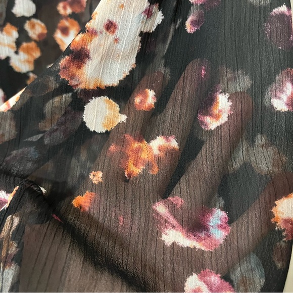 Spense Speckled Sheer Button Down Blouse 3/4 Sleeve size Medium - Picture 6 of 10